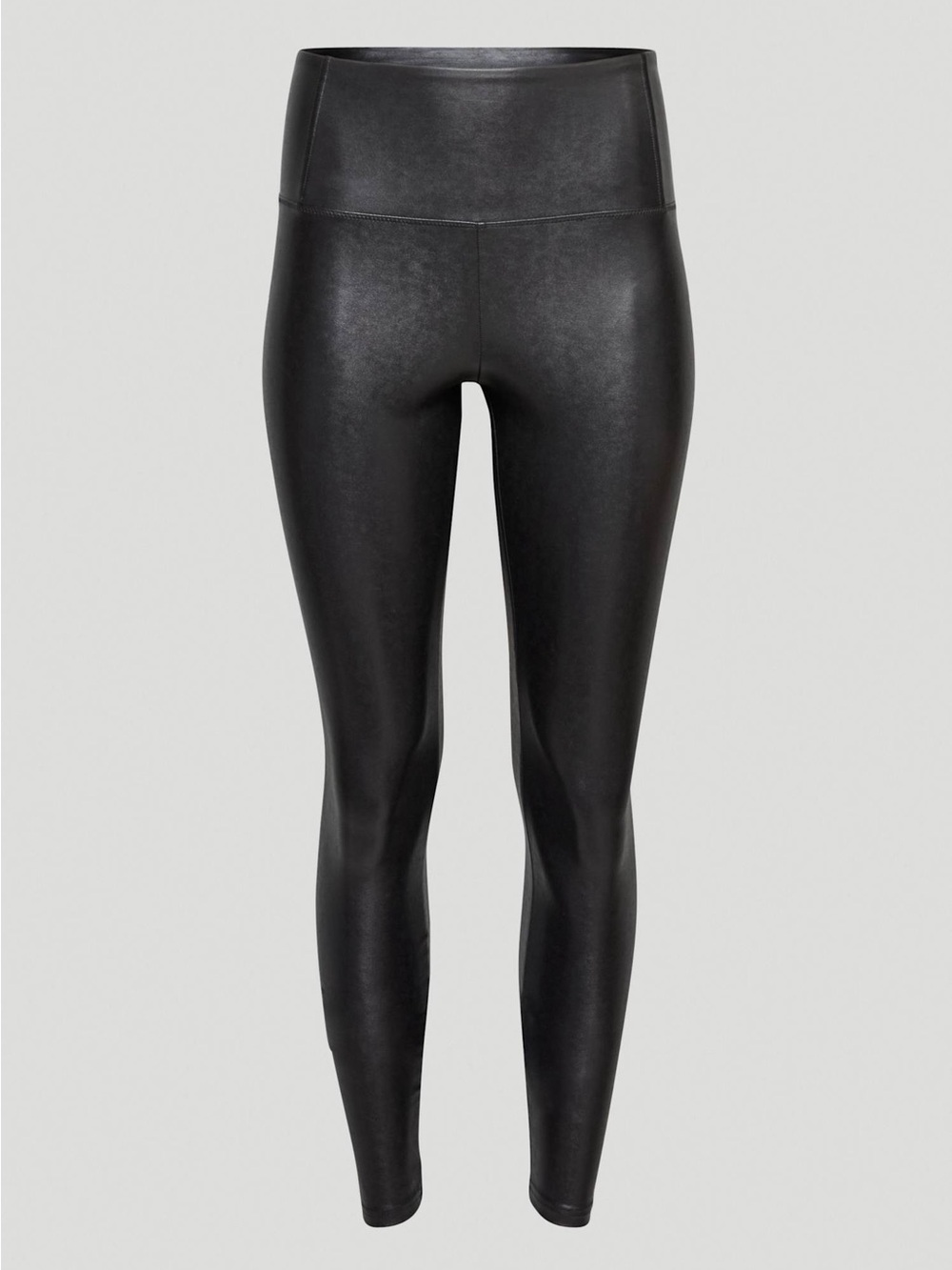 Black Faux Leather High-Waist Skinny Jeans